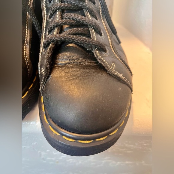 DR. MARTENS MEN'S 9352 BLACK GRUNGE COMBAT BOOTS - Picture 4 of 15